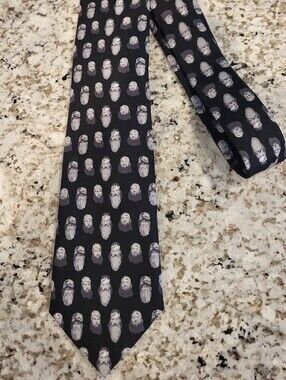 Duck Dynasty Black Men's Tie with Grey Bearded All The Guys.  Cool Accessory